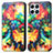 Custodia Portafoglio In Pelle Fantasia Modello Cover con Supporto S02D per Huawei Honor X8 4G Multicolore