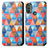 Custodia Portafoglio In Pelle Fantasia Modello Cover con Supporto S02D per Motorola Moto E30