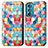 Custodia Portafoglio In Pelle Fantasia Modello Cover con Supporto S02D per Motorola Moto Edge 30 5G