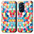 Custodia Portafoglio In Pelle Fantasia Modello Cover con Supporto S02D per Motorola Moto Edge Plus (2022) 5G