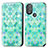 Custodia Portafoglio In Pelle Fantasia Modello Cover con Supporto S02D per Motorola Moto G Play Gen 2