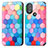 Custodia Portafoglio In Pelle Fantasia Modello Cover con Supporto S02D per Motorola Moto G Play Gen 2 Colorato