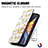 Custodia Portafoglio In Pelle Fantasia Modello Cover con Supporto S02D per Motorola Moto G22