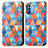 Custodia Portafoglio In Pelle Fantasia Modello Cover con Supporto S02D per Motorola Moto G31