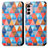 Custodia Portafoglio In Pelle Fantasia Modello Cover con Supporto S02D per Motorola Moto G42