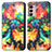 Custodia Portafoglio In Pelle Fantasia Modello Cover con Supporto S02D per Motorola Moto G42 Multicolore