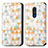 Custodia Portafoglio In Pelle Fantasia Modello Cover con Supporto S02D per Nokia C3