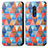 Custodia Portafoglio In Pelle Fantasia Modello Cover con Supporto S02D per Nokia C3