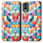 Custodia Portafoglio In Pelle Fantasia Modello Cover con Supporto S02D per Nokia C32