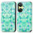 Custodia Portafoglio In Pelle Fantasia Modello Cover con Supporto S02D per OnePlus Nord CE 3 5G Verde