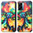 Custodia Portafoglio In Pelle Fantasia Modello Cover con Supporto S02D per Oppo A57 5G