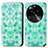 Custodia Portafoglio In Pelle Fantasia Modello Cover con Supporto S02D per Oppo Find X6 5G Verde