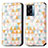 Custodia Portafoglio In Pelle Fantasia Modello Cover con Supporto S02D per Oppo K10 5G India