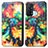 Custodia Portafoglio In Pelle Fantasia Modello Cover con Supporto S02D per Oppo Reno5 A Multicolore