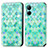 Custodia Portafoglio In Pelle Fantasia Modello Cover con Supporto S02D per Realme C33 (2023) Verde