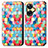 Custodia Portafoglio In Pelle Fantasia Modello Cover con Supporto S02D per Realme C55