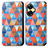 Custodia Portafoglio In Pelle Fantasia Modello Cover con Supporto S02D per Realme C55 Marrone