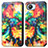 Custodia Portafoglio In Pelle Fantasia Modello Cover con Supporto S02D per Realme Narzo 50i Prime Multicolore