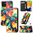 Custodia Portafoglio In Pelle Fantasia Modello Cover con Supporto S02D per Samsung Galaxy A03