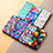 Custodia Portafoglio In Pelle Fantasia Modello Cover con Supporto S02D per Samsung Galaxy A03