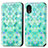 Custodia Portafoglio In Pelle Fantasia Modello Cover con Supporto S02D per Samsung Galaxy A03 Core Verde