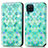 Custodia Portafoglio In Pelle Fantasia Modello Cover con Supporto S02D per Samsung Galaxy A12 Nacho Verde