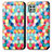Custodia Portafoglio In Pelle Fantasia Modello Cover con Supporto S02D per Samsung Galaxy A22 5G Multicolore
