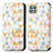 Custodia Portafoglio In Pelle Fantasia Modello Cover con Supporto S02D per Samsung Galaxy A22s 5G Bianco