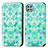 Custodia Portafoglio In Pelle Fantasia Modello Cover con Supporto S02D per Samsung Galaxy A22s 5G Verde