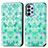 Custodia Portafoglio In Pelle Fantasia Modello Cover con Supporto S02D per Samsung Galaxy A23 4G Verde