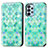 Custodia Portafoglio In Pelle Fantasia Modello Cover con Supporto S02D per Samsung Galaxy A23 5G Verde