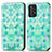 Custodia Portafoglio In Pelle Fantasia Modello Cover con Supporto S02D per Samsung Galaxy A52 4G Verde
