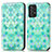 Custodia Portafoglio In Pelle Fantasia Modello Cover con Supporto S02D per Samsung Galaxy A52s 5G Verde