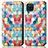 Custodia Portafoglio In Pelle Fantasia Modello Cover con Supporto S02D per Samsung Galaxy F12