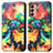 Custodia Portafoglio In Pelle Fantasia Modello Cover con Supporto S02D per Samsung Galaxy F13 4G