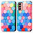 Custodia Portafoglio In Pelle Fantasia Modello Cover con Supporto S02D per Samsung Galaxy F13 4G Colorato