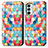 Custodia Portafoglio In Pelle Fantasia Modello Cover con Supporto S02D per Samsung Galaxy F23 5G