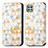 Custodia Portafoglio In Pelle Fantasia Modello Cover con Supporto S02D per Samsung Galaxy F42 5G Bianco