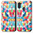 Custodia Portafoglio In Pelle Fantasia Modello Cover con Supporto S02D per Samsung Galaxy M11