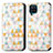 Custodia Portafoglio In Pelle Fantasia Modello Cover con Supporto S02D per Samsung Galaxy M12