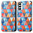 Custodia Portafoglio In Pelle Fantasia Modello Cover con Supporto S02D per Samsung Galaxy M23 5G