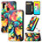 Custodia Portafoglio In Pelle Fantasia Modello Cover con Supporto S02D per Samsung Galaxy M30s