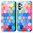 Custodia Portafoglio In Pelle Fantasia Modello Cover con Supporto S02D per Samsung Galaxy M32 5G Colorato