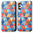 Custodia Portafoglio In Pelle Fantasia Modello Cover con Supporto S02D per Samsung Galaxy M32 5G Marrone