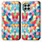 Custodia Portafoglio In Pelle Fantasia Modello Cover con Supporto S02D per Samsung Galaxy M53 5G