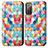 Custodia Portafoglio In Pelle Fantasia Modello Cover con Supporto S02D per Samsung Galaxy S20 FE 4G