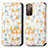 Custodia Portafoglio In Pelle Fantasia Modello Cover con Supporto S02D per Samsung Galaxy S20 FE 4G Bianco