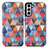 Custodia Portafoglio In Pelle Fantasia Modello Cover con Supporto S02D per Samsung Galaxy S21 FE 5G