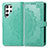 Custodia Portafoglio In Pelle Fantasia Modello Cover con Supporto S02D per Samsung Galaxy S23 Ultra 5G Verde