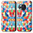 Custodia Portafoglio In Pelle Fantasia Modello Cover con Supporto S02D per Sharp Aquos R8